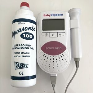 Baby Doppler and a Large Bottle of Ultrasound Gel (0.25 Liter)